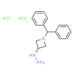 ChemSpider 2D Image | 1-Benzhydryl-3-hydrazinylazetidine dihydrochloride | C16H21Cl2N3