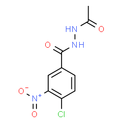 ChemSpider 2D Image | N'-Acetyl-4-chloro-3-nitrobenzohydrazide | C9H8ClN3O4