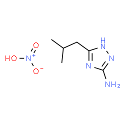 ChemSpider 2D Image | 5-Isobutyl-1H-1,2,4-triazol-3-amine nitrate (1:1) | C6H13N5O3