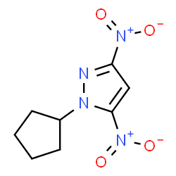 ChemSpider 2D Image | 1-cyclopentyl-3,5-dinitropyrazole | C8H10N4O4