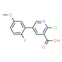 ChemSpider 2D Image | 2-Chloro-5-(2-fluoro-5-methoxyphenyl)nicotinic acid | C13H9ClFNO3