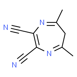 ChemSpider 2D Image | 5,7-Dimethyl-6H-1,4-diazepine-2,3-dicarbonitrile | C9H8N4
