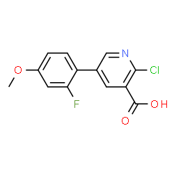 ChemSpider 2D Image | 2-Chloro-5-(2-fluoro-4-methoxyphenyl)nicotinic acid | C13H9ClFNO3