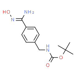 ChemSpider 2D Image | 2-Methyl-2-propanyl [4-(N-hydroxycarbamimidoyl)benzyl]carbamate | C13H19N3O3