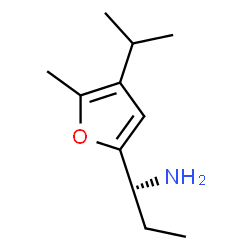 ChemSpider 2D Image | (1R)-1-(4-Isopropyl-5-methyl-2-furyl)-1-propanamine | C11H19NO