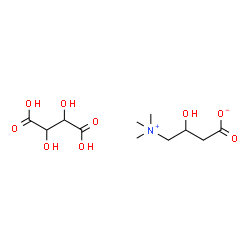 ChemSpider 2D Image | 3-Hydroxy-4-(trimethylammonio)butanoate 2,3-dihydroxysuccinate (1:1) | C11H21NO9