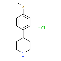 ChemSpider 2D Image | 4-[4-(Methylsulfanyl)phenyl]piperidine hydrochloride (1:1) | C12H18ClNS