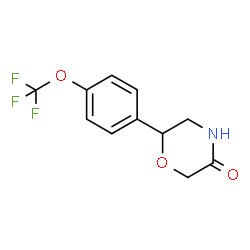 ChemSpider 2D Image | 6-[4-(Trifluoromethoxy)phenyl]morpholin-3-one | C11H10F3NO3