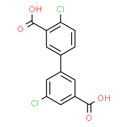 ChemSpider 2D Image | 4,5'-Dichloro-3,3'-biphenyldicarboxylic acid | C14H8Cl2O4