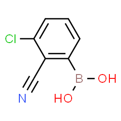 ChemSpider 2D Image | (3-Chloro-2-cyanophenyl)boronic acid | C7H5BClNO2