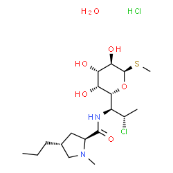 ChemSpider 2D Image | Clindamycin Hydrochloride Monohydrate | C18H36Cl2N2O6S
