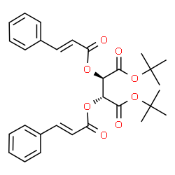 ChemSpider 2D Image | Bis(2-methyl-2-propanyl) (2R,3R)-2,3-bis{[(2E)-3-phenyl-2-propenoyl]oxy}succinate | C30H34O8