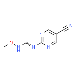 ChemSpider 2D Image | N'-(5-Cyano-2-pyrimidinyl)-N-methoxyimidoformamide | C7H7N5O