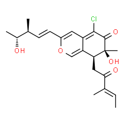 ChemSpider 2D Image | 11-epi-chaetomugilin I | C22H27ClO5