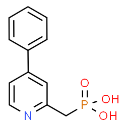 ChemSpider 2D Image | [(4-Phenyl-2-pyridinyl)methyl]phosphonic acid | C12H12NO3P