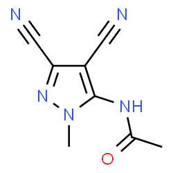 ChemSpider 2D Image | N-(3,4-Dicyano-1-methyl-1H-pyrazol-5-yl)acetamide | C8H7N5O