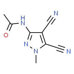 ChemSpider 2D Image | N-(4,5-Dicyano-1-methyl-1H-pyrazol-3-yl)acetamide | C8H7N5O