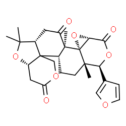 ChemSpider 2D Image | (4aS,6aR,8aR,8bR,9aS,12S,12aS,14aR)-12-(3-Furyl)-6,6,8a,12a-tetramethyldecahydro-3H-oxireno[d]pyrano[4',3':3,3a][2]benzofuro[5,4-f]isochromene-3,8,10(6H,9aH)-trione | C26H30O8