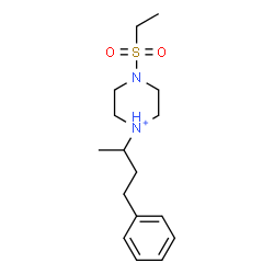 ChemSpider 2D Image | 4-(Ethylsulfonyl)-1-(4-phenyl-2-butanyl)piperazin-1-ium | C16H27N2O2S