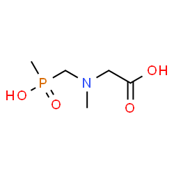 ChemSpider 2D Image | N-{[Hydroxy(methyl)phosphoryl]methyl}-N-methylglycine | C5H12NO4P