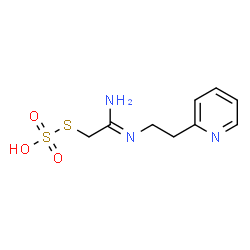 ChemSpider 2D Image | S-[(2Z)-2-Amino-2-{[2-(2-pyridinyl)ethyl]imino}ethyl] hydrogen sulfurothioate | C9H13N3O3S2