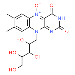 ChemSpider 2D Image | 1-Deoxy-1-(7,8-dimethyl-5-oxido-2,4-dioxo-3,4-dihydrobenzo[g]pteridin-10(2H)-yl)pentitol | C17H20N4O7