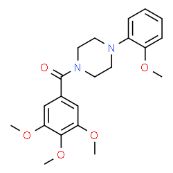 ChemSpider 2D Image | 1-(2-methoxyphenyl)-4-(3,4,5-trimethoxybenzoyl)piperazine | C21H26N2O5
