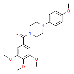 ChemSpider 2D Image | [4-(4-Methoxyphenyl)-1-piperazinyl](3,4,5-trimethoxyphenyl)methanone | C21H26N2O5