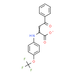 ChemSpider 2D Image | 4-Oxo-4-phenyl-2-{[4-(trifluoromethoxy)phenyl]amino}-2-butenoate | C17H11F3NO4