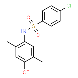 ChemSpider 2D Image | 4-{[(4-Chlorophenyl)sulfonyl]amino}-2,5-dimethylphenolate | C14H13ClNO3S