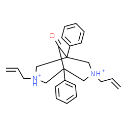ChemSpider 2D Image | 3,7-Diallyl-9-oxo-1,5-diphenyl-3,7-diazoniabicyclo[3.3.1]nonane | C25H30N2O
