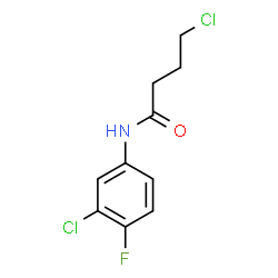 ChemSpider 2D Image | 4-Chloro-N-(3-chloro-4-fluorophenyl)butanamide | C10H10Cl2FNO