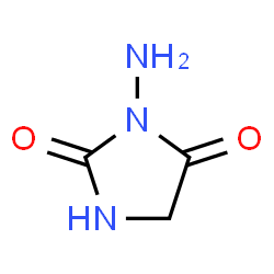 ChemSpider 2D Image | 3-Amino-2,4-imidazolidinedione | C3H5N3O2