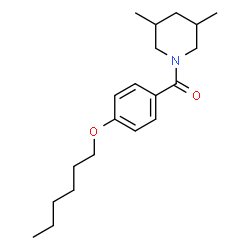 ChemSpider 2D Image | (3,5-Dimethyl-1-piperidinyl)[4-(hexyloxy)phenyl]methanone | C20H31NO2
