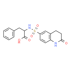 ChemSpider 2D Image | N-[(2-Oxo-1,2,3,4-tetrahydro-6-quinolinyl)sulfonyl]phenylalanine | C18H18N2O5S