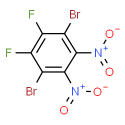 ChemSpider 2D Image | 1,4-Dibromo-2,3-difluoro-5,6-dinitrobenzene | C6Br2F2N2O4