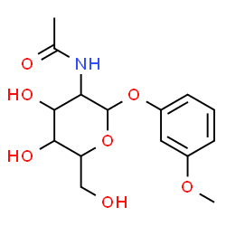 ChemSpider 2D Image | 3-Methoxyphenyl 2-acetamido-2-deoxyhexopyranoside | C15H21NO7