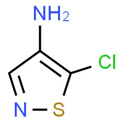 ChemSpider 2D Image | 5-Chloro-1,2-thiazol-4-amine | C3H3ClN2S