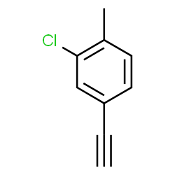 ChemSpider 2D Image | 2-Chloro-4-ethynyl-1-methylbenzene | C9H7Cl