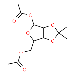 ChemSpider 2D Image | 1,5-Di-O-acetyl-2,3-O-isopropylidenepentofuranose | C12H18O7