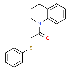 ChemSpider 2D Image | 1-(3,4-Dihydro-1(2H)-quinolinyl)-2-(phenylsulfanyl)ethanone | C17H17NOS