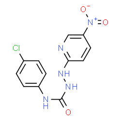 ChemSpider 2D Image | N-(4-Chlorophenyl)-2-(5-nitro-2-pyridinyl)hydrazinecarboxamide | C12H10ClN5O3