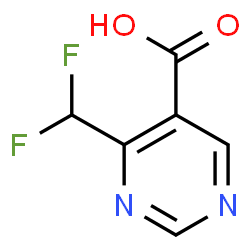 ChemSpider 2D Image | 4-(Difluoromethyl)-5-pyrimidinecarboxylic acid | C6H4F2N2O2