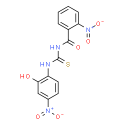 ChemSpider 2D Image | N-[(2-Hydroxy-4-nitrophenyl)carbamothioyl]-2-nitrobenzamide | C14H10N4O6S