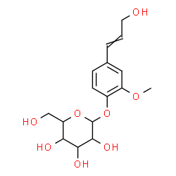 ChemSpider 2D Image | 4-(3-Hydroxy-1-propen-1-yl)-2-methoxyphenyl hexopyranoside | C16H22O8