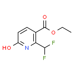 ChemSpider 2D Image | Ethyl 2-(difluoromethyl)-6-oxo-1,6-dihydro-3-pyridinecarboxylate | C9H9F2NO3