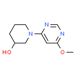 ChemSpider 2D Image | 1-(6-Methoxy-4-pyrimidinyl)-3-piperidinol | C10H15N3O2