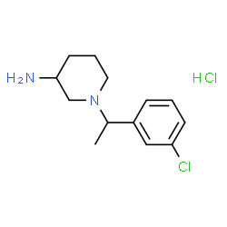 ChemSpider 2D Image | 1-(1-(3-Chlorophenyl)ethyl)piperidin-3-amine hydrochloride | C13H20Cl2N2