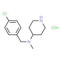 ChemSpider 2D Image | N-(4-Chlorobenzyl)-N-methylpiperidin-4-amine hydrochloride | C13H20Cl2N2