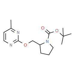ChemSpider 2D Image | TERT-BUTYL 2-{[(4-METHYLPYRIMIDIN-2-YL)OXY]METHYL}PYRROLIDINE-1-CARBOXYLATE | C15H23N3O3